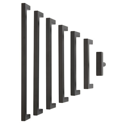 10pcs Matte Black Stainless Steel Cabinet Handles - Modern Square Drawer Pulls for Kitchen, Bathroom & Bar, Bar Cabinet, Hardware