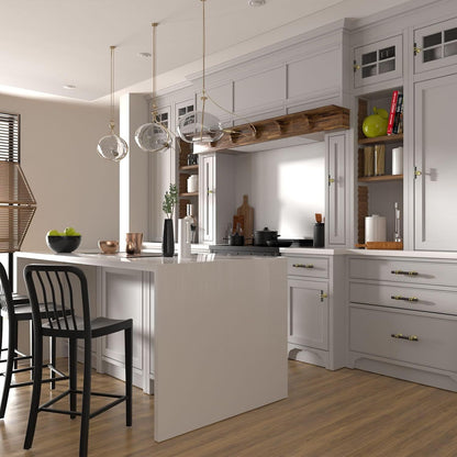 5 Pack/ Black&Golden Cabinet Pulls, 2 Tone Cabinet Handles Drawer Pulls, Kitchen Cabinet Handles, 5-inch (128mm) Hole Center Spacing Solid Dresser Pulls Hardware