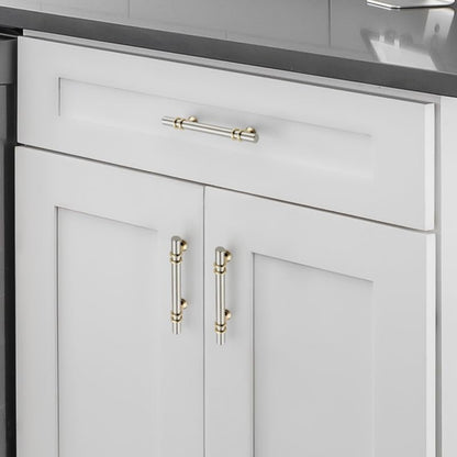 Hardware 7.38 Inch Brushed Nickel&Gold Cabinet Pulls Handles Kitchen Cabinet Handles Drawer Pulls Kitchen Cabinet Hardware Dresser Cupboard Handles Dresser Drawer Pulls 5 Inch CC, Kitchen Cupboard Handles, Cupboard Handles An