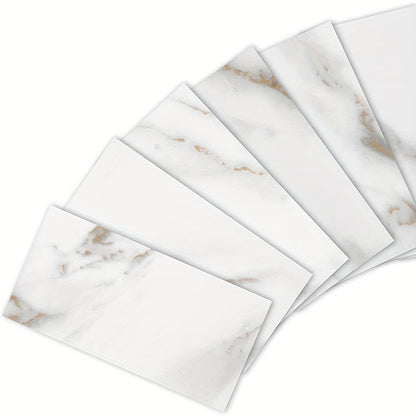 160 pcs Peel And Stick Backsplash 3 X 6 Inches 3D PVC Composite Wall Tile, Hanging Decorative Tiles Stick On Backsplash Tile For Kitchen Bathroom, Laundry Room, Fireplace